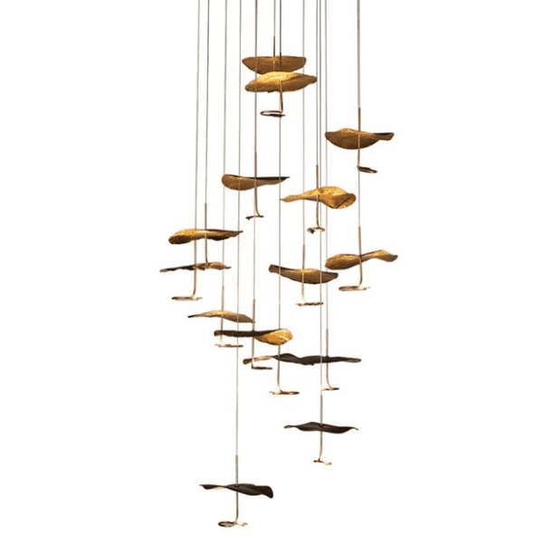 brass-lotus-leaf-chandelier-for-staircase-2
