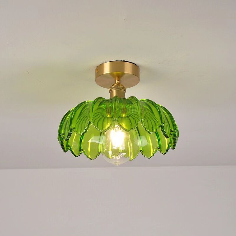 green-ceiling-light