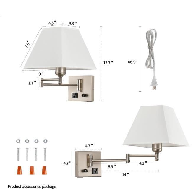 Hotel Lamps with USB and Outlet