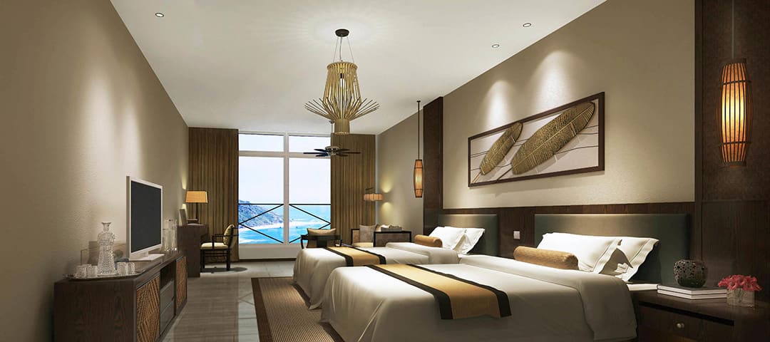 Custom Light for modern hotel room