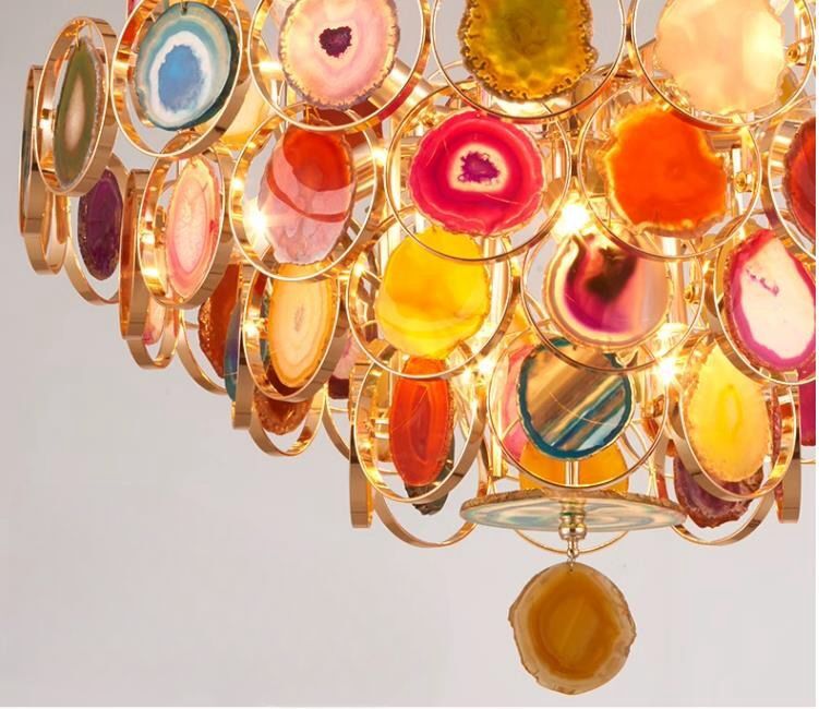 Slice Agate chandelier