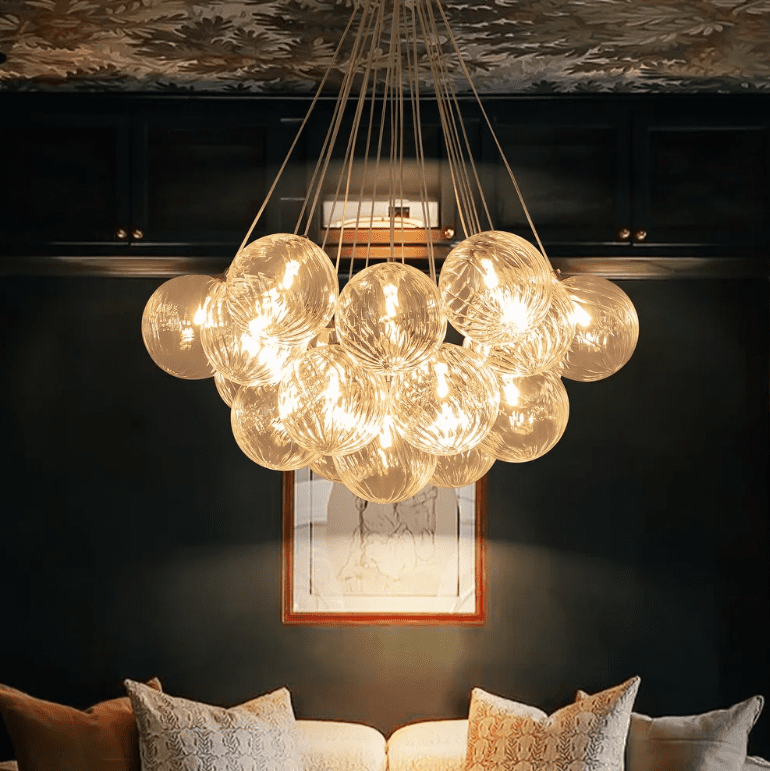 glass-bubble-chandeliers