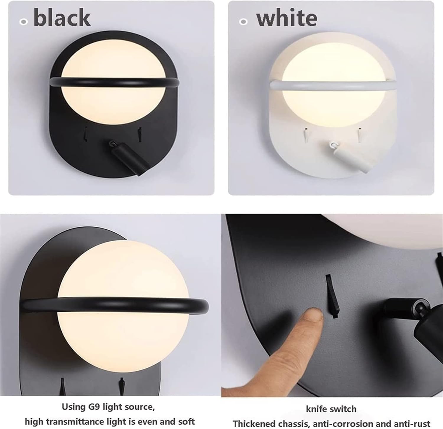 LED Wall Lamps for Bedroom Living Room Bedside Reading