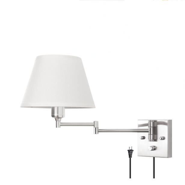 Swing Arm Wall Lights with Plug in Cord (2)