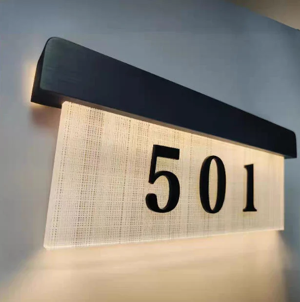 hotel room number plates